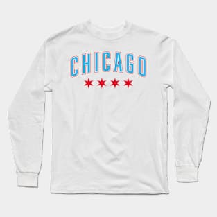 Chicago Pride Baseball Fan Tee: Wave Your Flag for Chi-Town's Finest! Long Sleeve T-Shirt